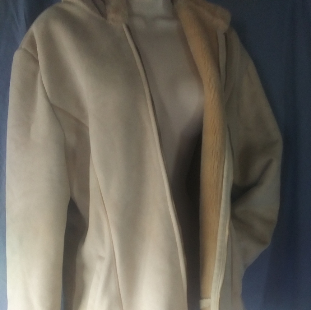 Beautiful leather warm coat